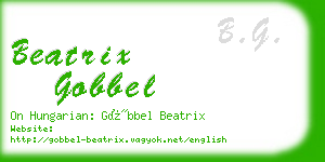 beatrix gobbel business card